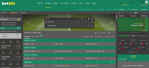 bet365 live betting